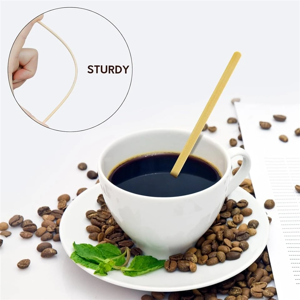 178mm Bamboo Stirrer Sticks Or Bamboo Coffee Stirrers